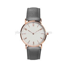 un simple diseño puro moda mujer hombre relojes de cuero unisex